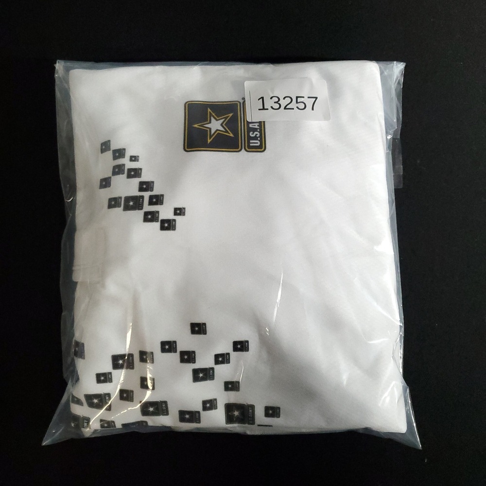 US Army Vintage Polo Shirt Mens XL White Officially Licensed American VTG Logo - Picture 10 of 10